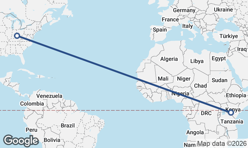 Cincinnati to Nairobi