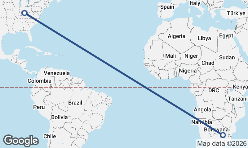 Cincinnati to Johannesburg