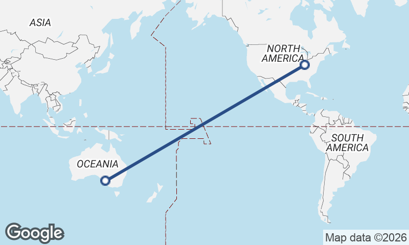 Cincinnati to Adelaide
