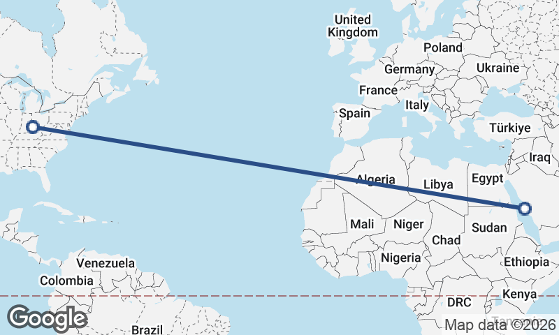 Cincinnati to Jeddah