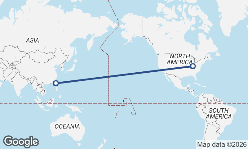 Cincinnati to Kaohsiung