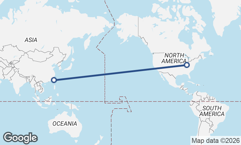 Cincinnati to Taichung