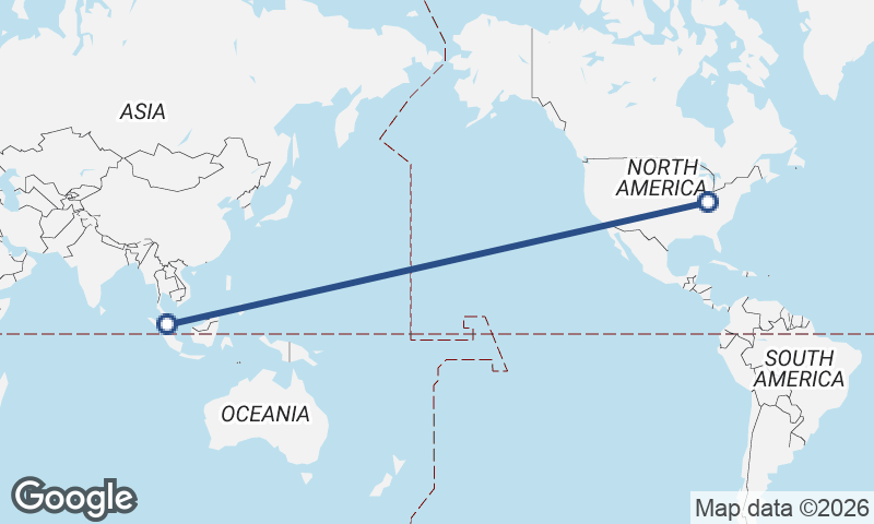 Cincinnati to Kuala Lumpur