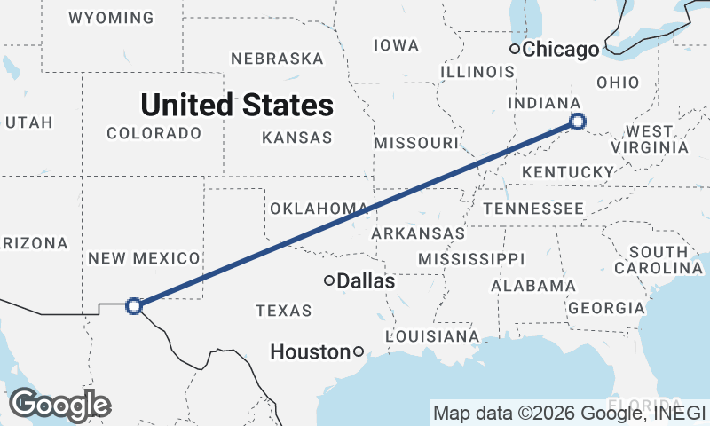 Cincinnati to Juárez