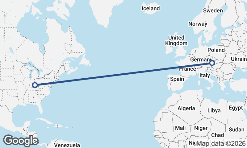 Cincinnati to Vienna