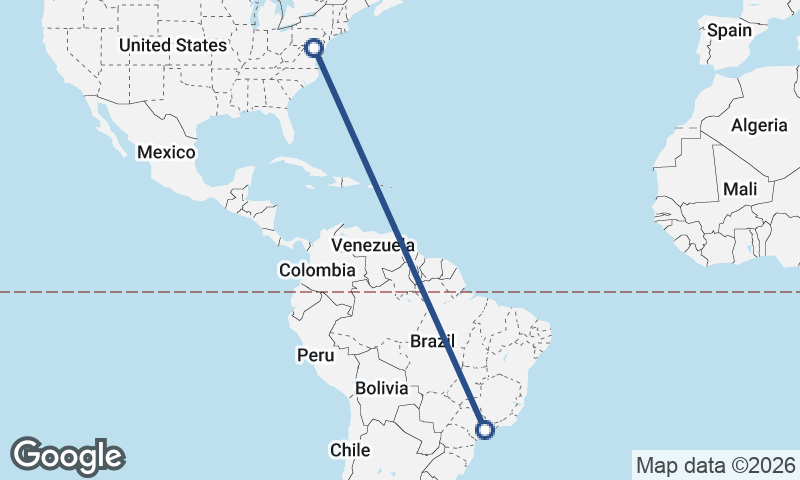 Baltimore to São Paulo