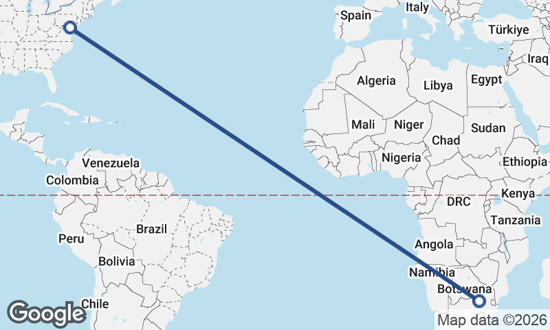 Baltimore to Johannesburg