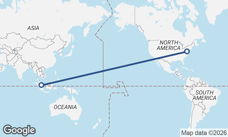 Baltimore to Singapore