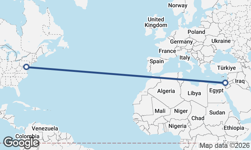 Baltimore to Tel Aviv-Yafo