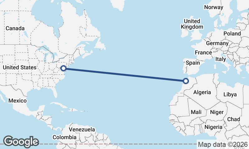 Baltimore to Casablanca