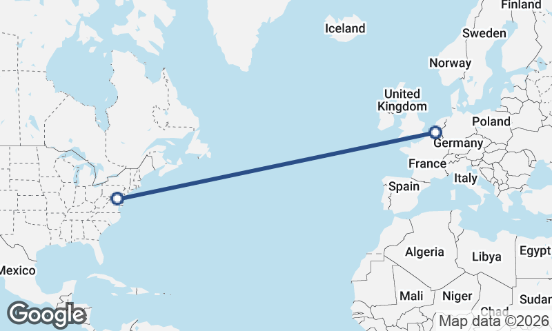 Baltimore to Antwerp