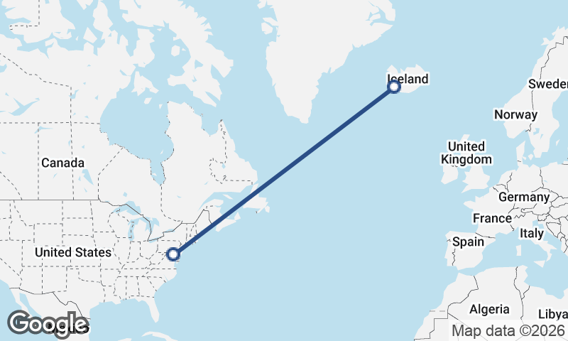 Baltimore to Reykjavík