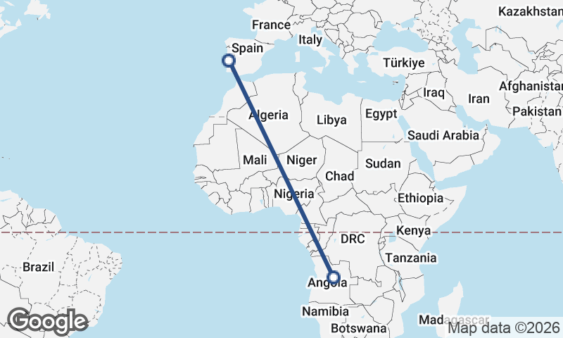 Portugal to Angola