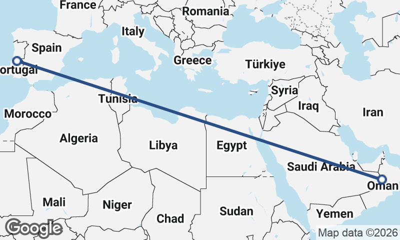 Portugal to Oman