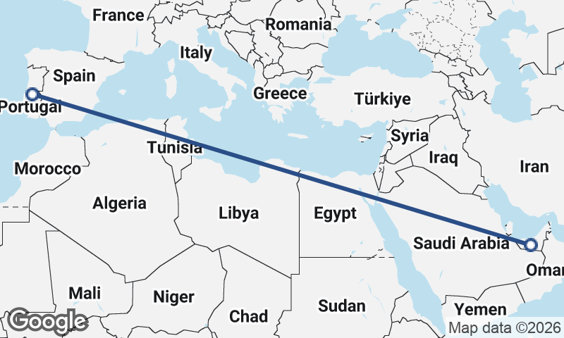 Portugal to United Arab Emirates