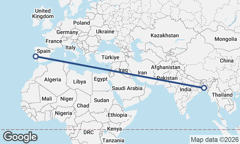 Portugal to Bangladesh