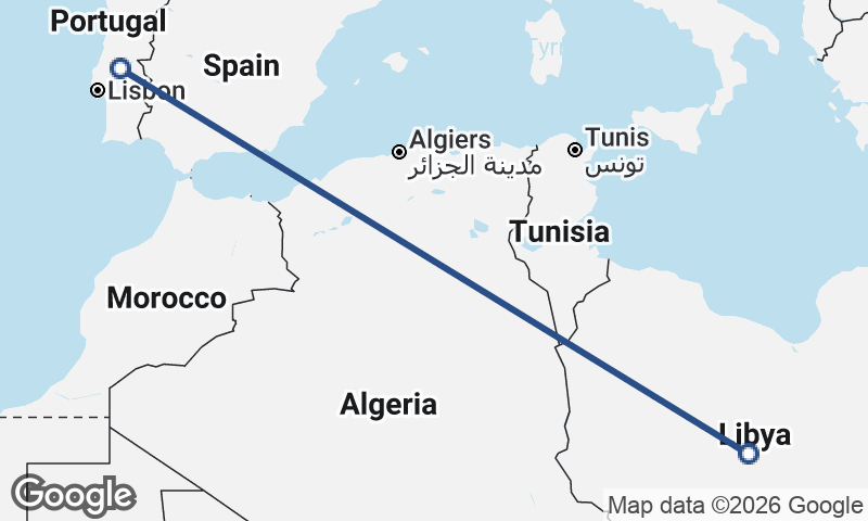 Portugal to Libya