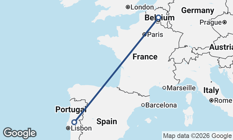 Portugal to Belgium