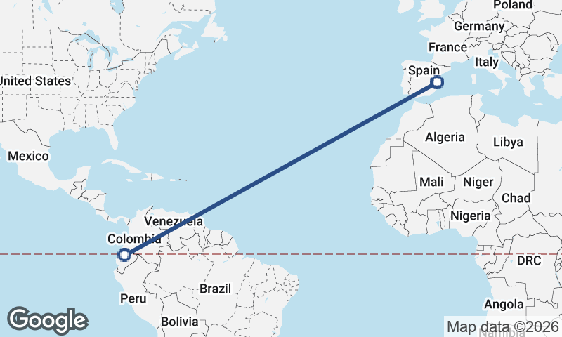 Valencia to Quito