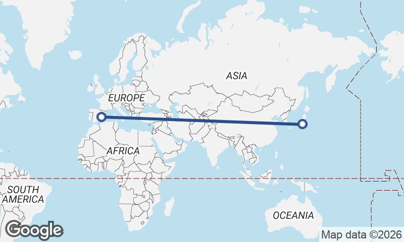 Valencia to Yokohama