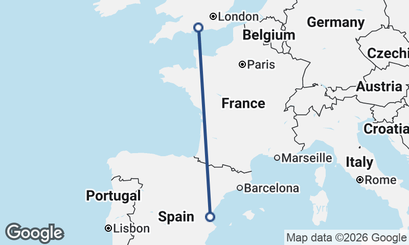 Valencia to Southampton