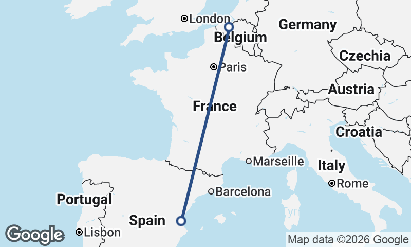 Valencia to Ghent