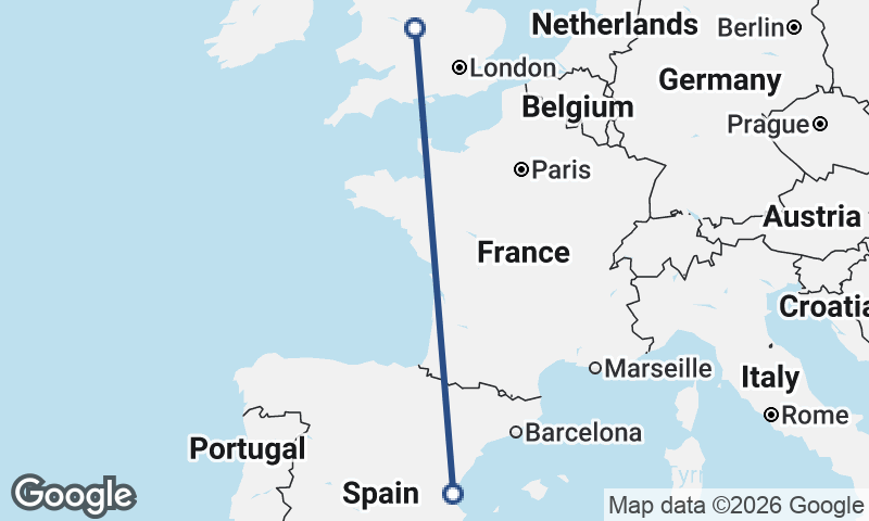 Valencia to Birmingham