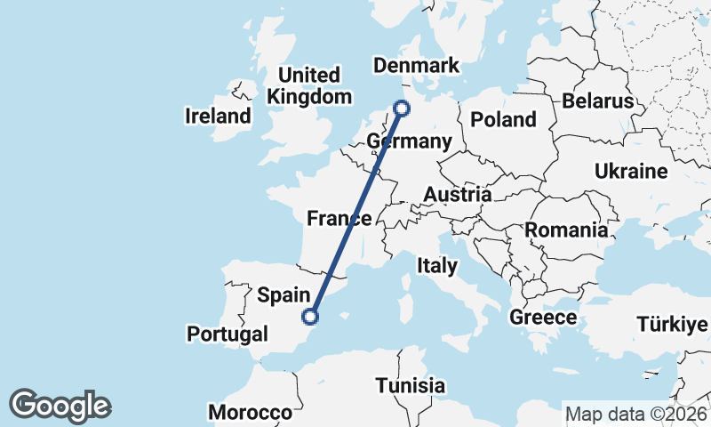Valencia to Bremerhaven