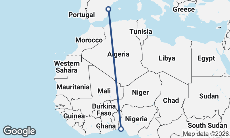 Valencia to Lagos