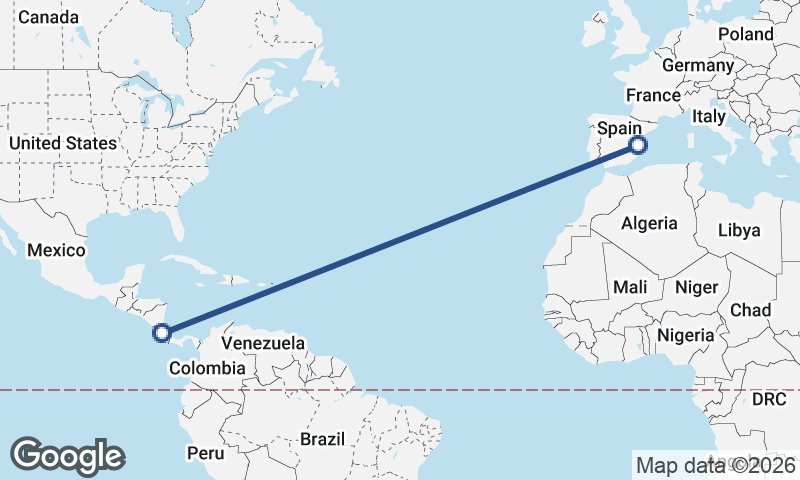 Valencia to San José
