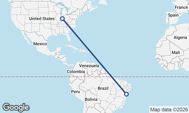 Indianapolis to Salvador