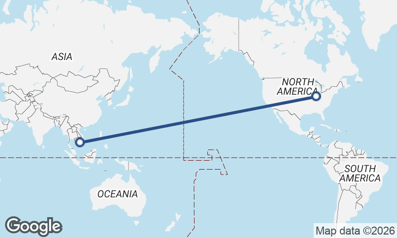 Indianapolis to Ho Chi Minh City