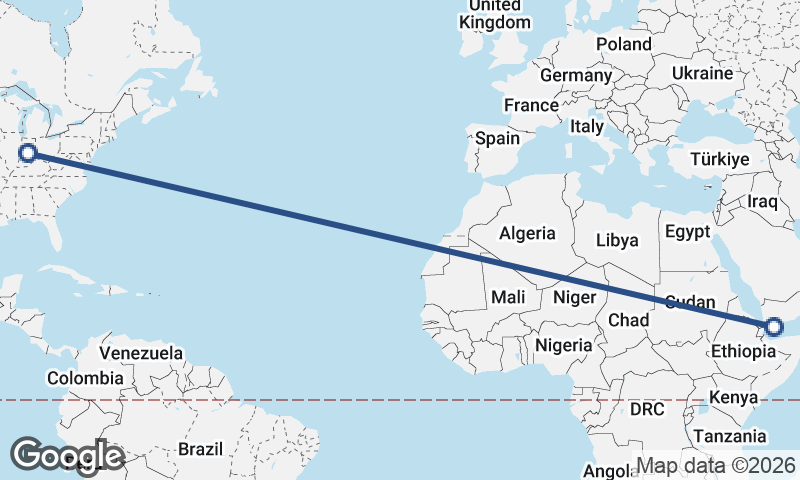 Indianapolis to Aden