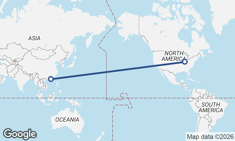 Indianapolis to Macau