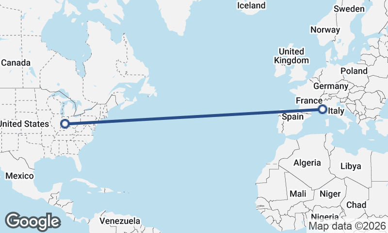 Indianapolis to Nice