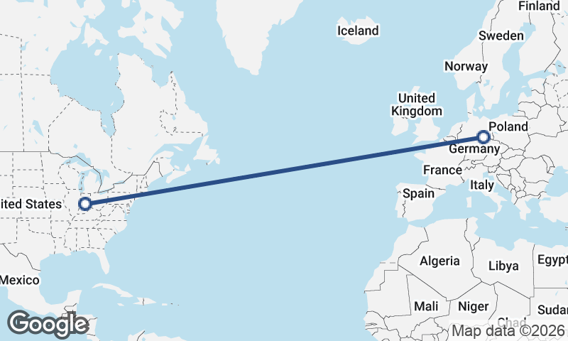 Indianapolis to Leipzig