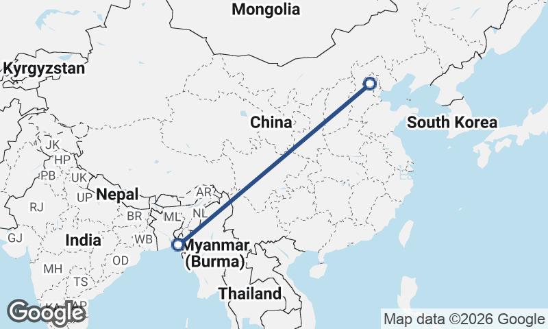 Beijing to Chittagong