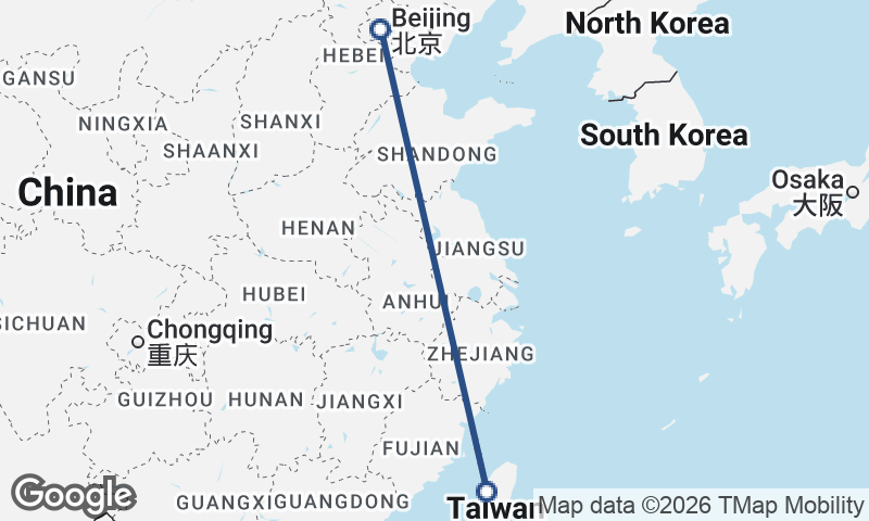 Beijing to Taichung
