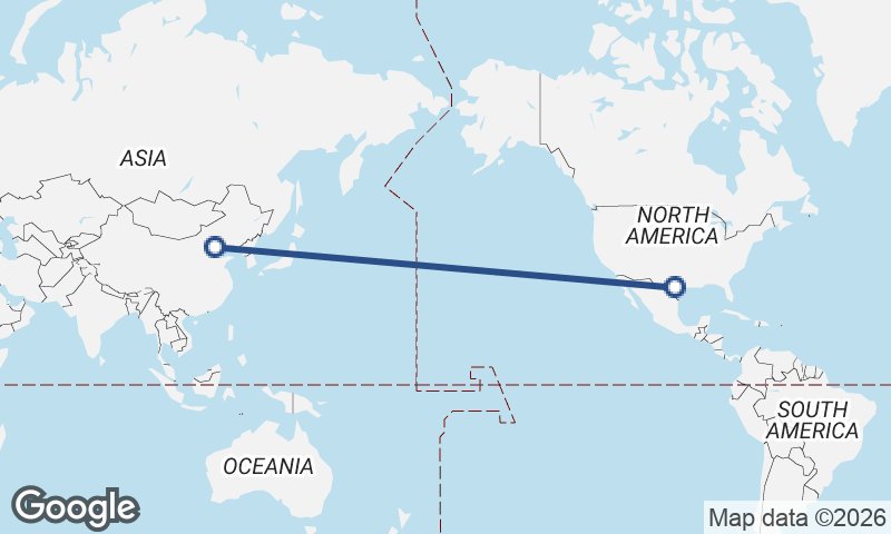 Beijing to San Antonio