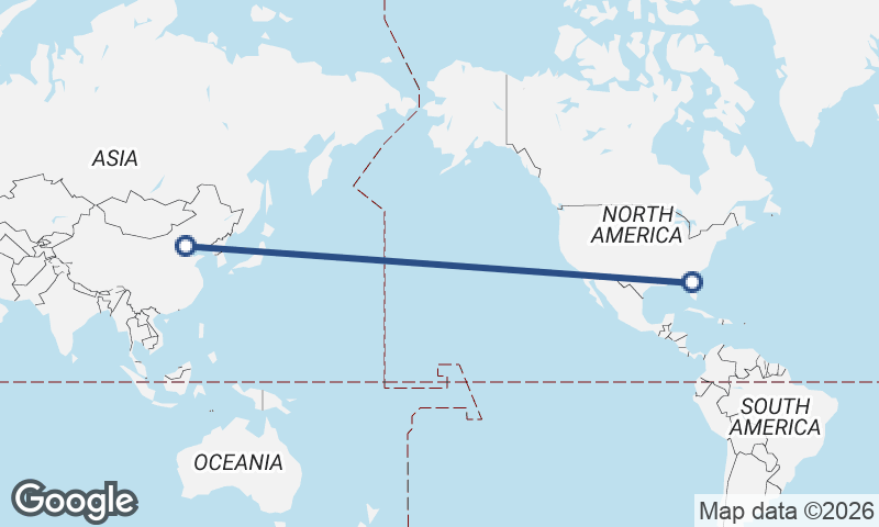 Beijing to Jacksonville