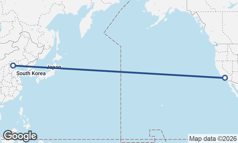 Beijing to Los Angeles