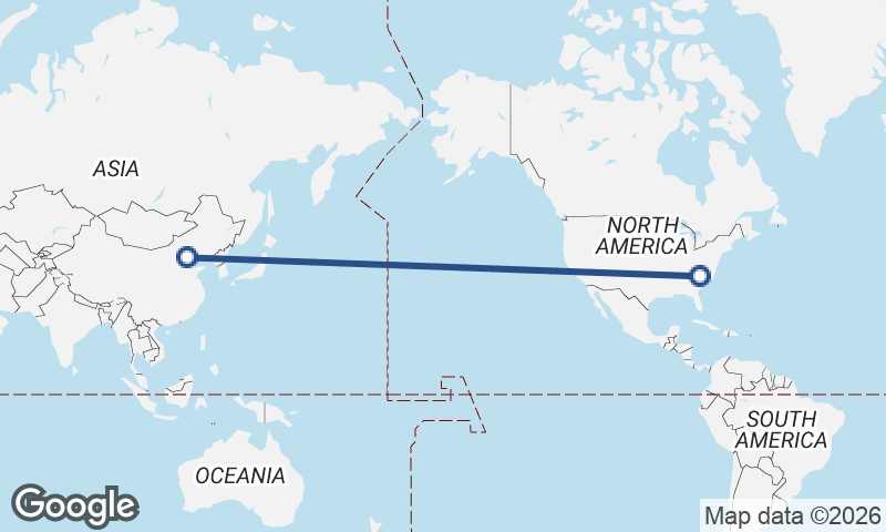 Beijing to Charlotte