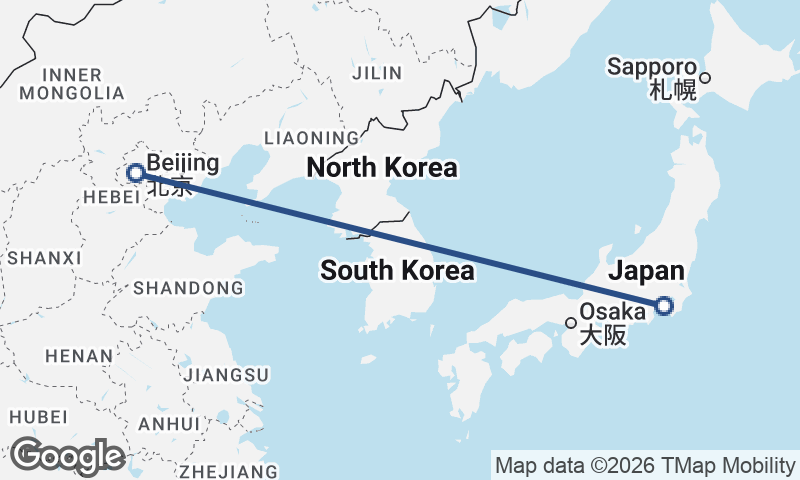 Beijing to Yokohama