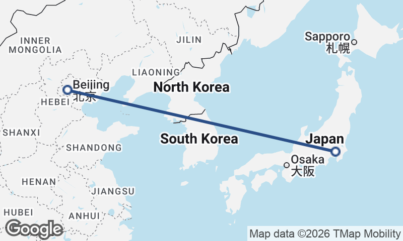 Beijing to Tokyo