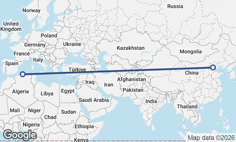 Beijing to Algiers