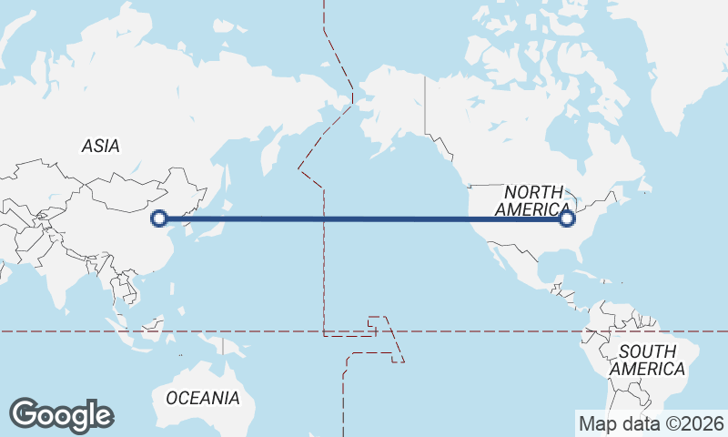 Beijing to Indianapolis