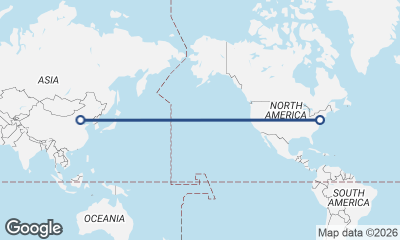 Beijing to Philadelphia