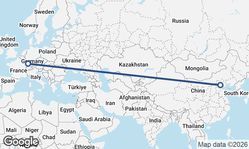 Beijing to Strasbourg