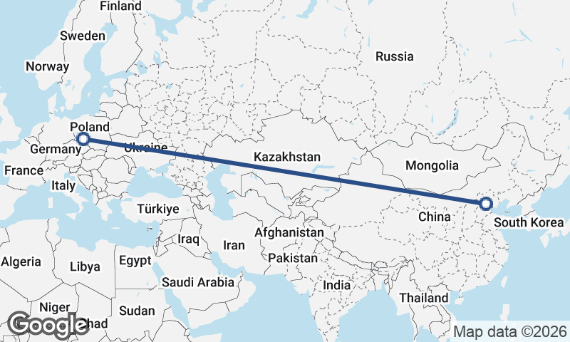 Beijing to Wrocław