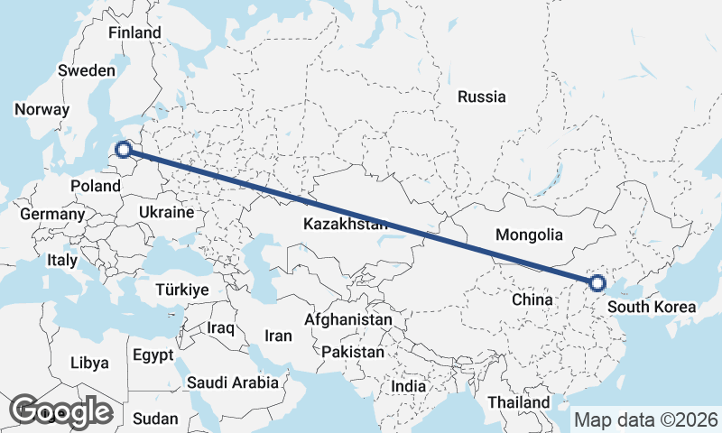 Beijing to Riga